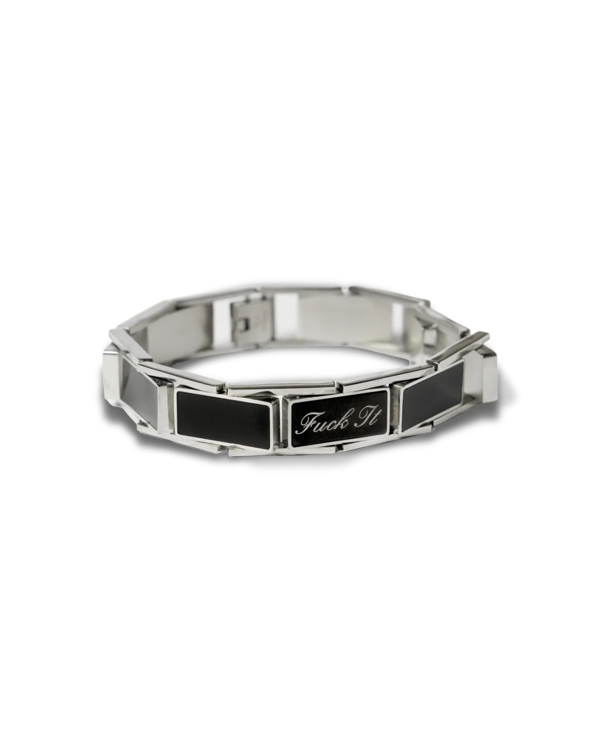 Huf Worldwide - Fuck It Enamel Link bracelet silver