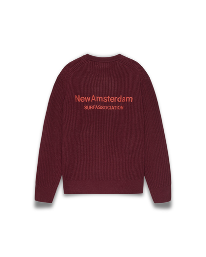 New Amsterdam Surf Association - Knitted sweater burgundy