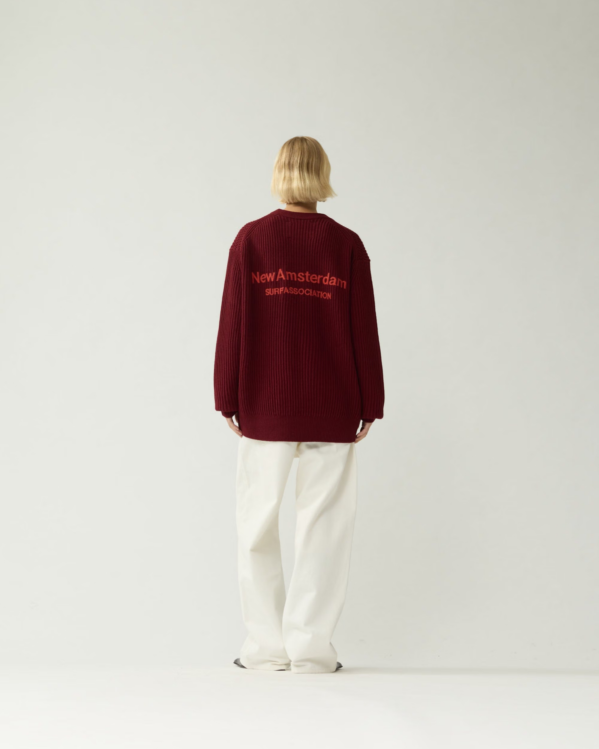 New Amsterdam Surf Association - Knitted sweater burgundy