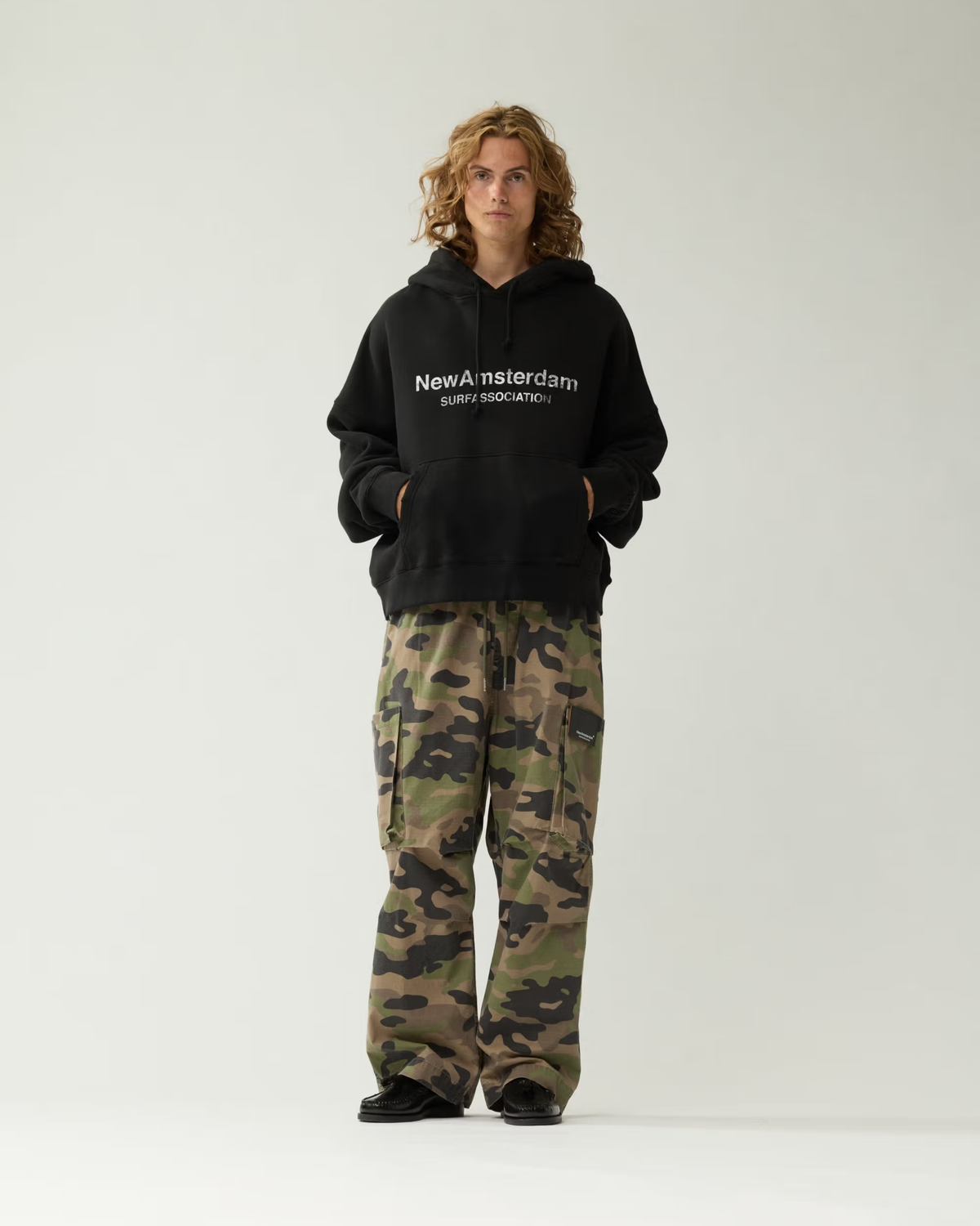 New Amsterdam Surf Association - Worked hoodie black