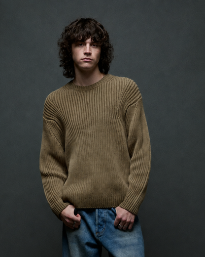 Obey Clothing - Ian sweater wren faded wash