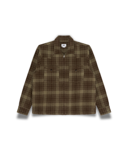 Obey Clothing - Willie zip shirt jacket turkish coffee