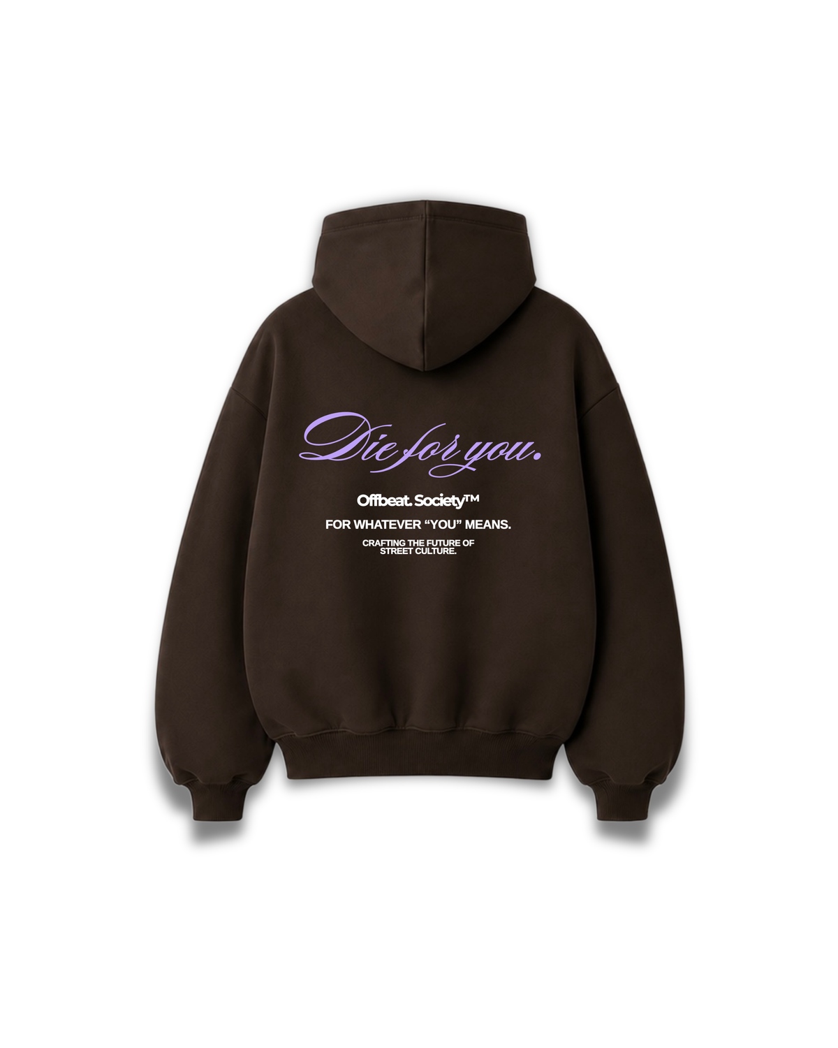 Offbeat. Society - Die4You hoodie brown/lillac