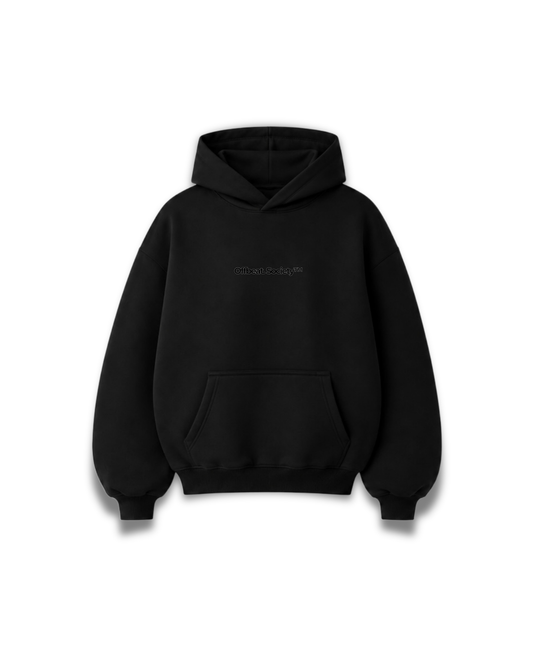 Offbeat. Society - BigLogo hoodie extra black