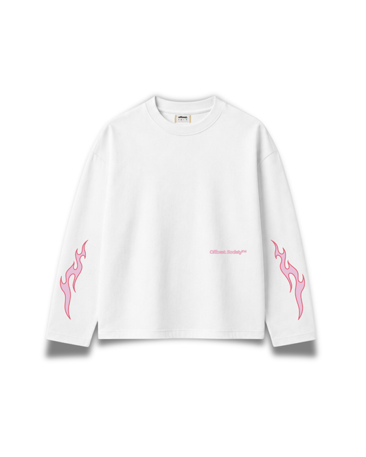 Offbeat. Society - Flame L/S white