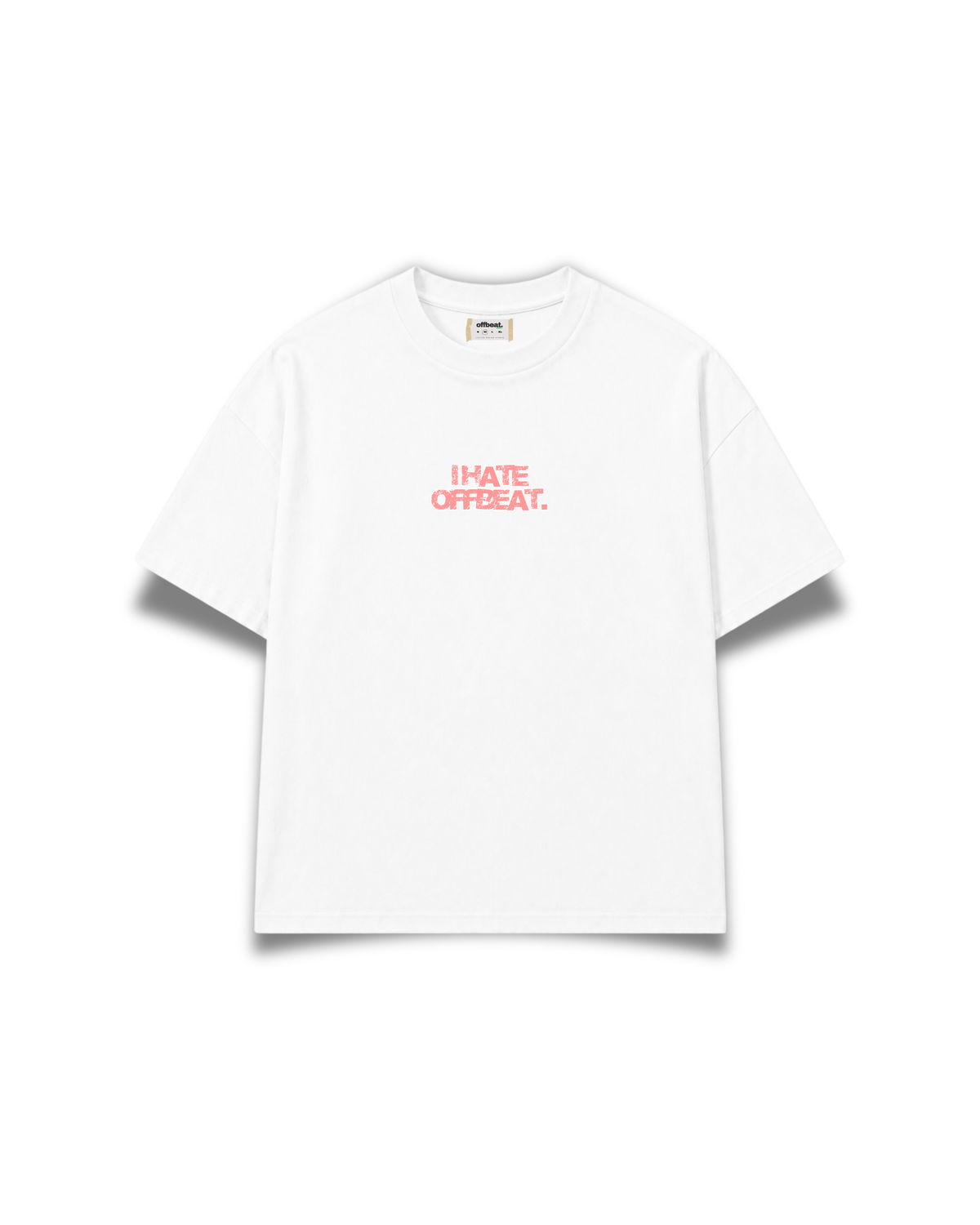 Offbeat. Society - Hatred tee white/coral