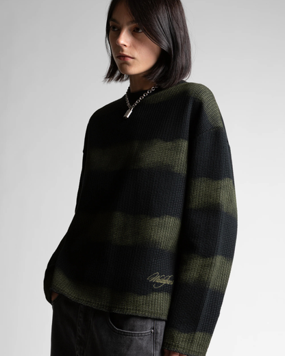 Wasted Paris - Script sweater black/army green