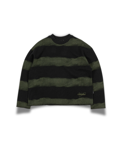 Wasted Paris - Script sweater black/army green