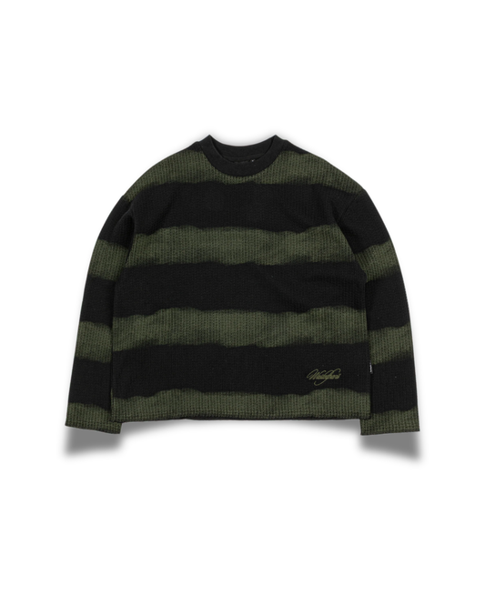 Wasted Paris - Script sweater black/army green